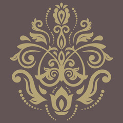 Orient  Pattern. Abstract Golden Ornament