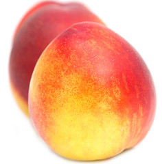 peaches on a white background