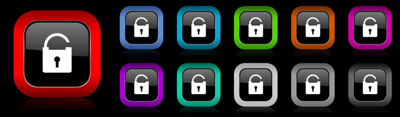 secure vector icon set