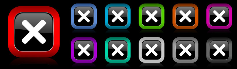 Obraz premium cancel vector icon set