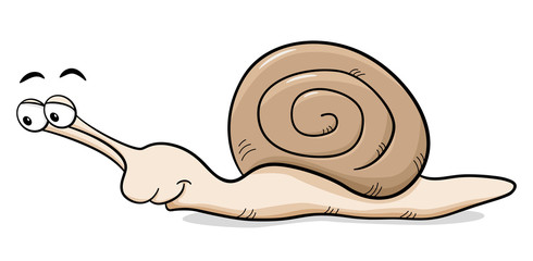 Cartoon Schnecke mit Schneckenhaus