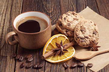 Delicious cookies and coffee