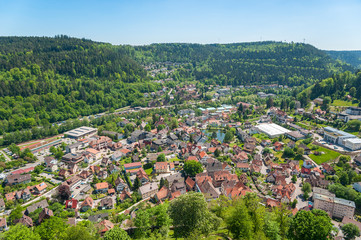 Fototapeta premium Stadtpanorama, Bad Liebenzell