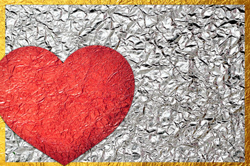 Heart shiny  leaf  Bronze Shiny  leaf   foil texture background