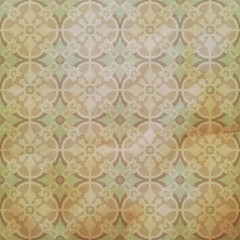 Vector ceramic tiles with seamless pattern. Grunge retro vintage