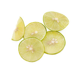Fresh lime Isolated on white background