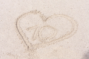 Heart in the sand