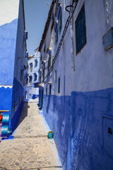Fototapeta na wymiar Blue Lane, Chefchaouen, Morocco