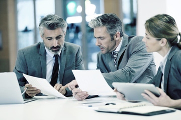 Business people in a financial meeting