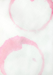 cherry juice stains on white cloth