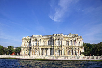 Beylerbeyi Palace on the bank of Bosphorus strait in Istanbul
