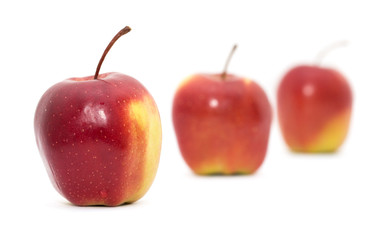 fresh apples on white background