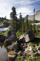 West Sayan, Ergaki, Azure lake in summer