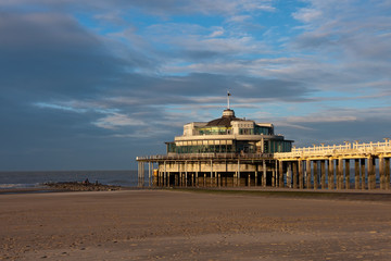 Building on a beach in Blankenberge, Belgium