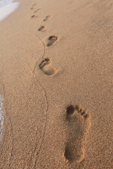 footprints in the sand