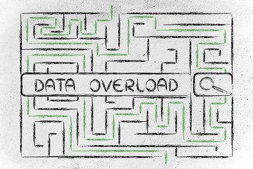 information and data overload, maze and search engine bar