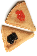pancakes with caviar