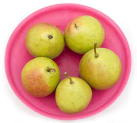 ripe pears in a bowl