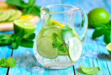 Summer lime and mint lemonade.