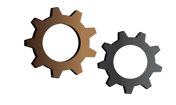 mechanism with two gears