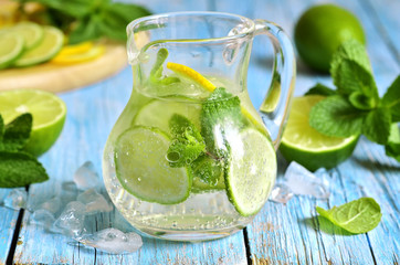 Summer lime and mint lemonade.