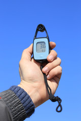 anemometer in the hand