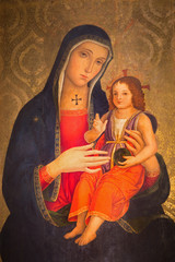 Obraz na płótnie Canvas Rome - The Madonna in church Basilica dei Santi XII Apostoli.
