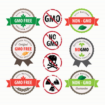 GMO Free stamps and labels set