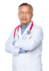 Asian old doctor