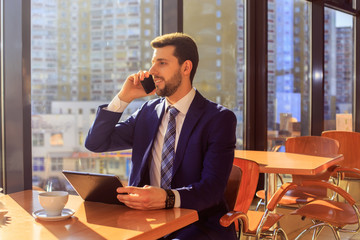 businessman at lunch, work