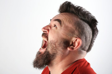 Obraz premium portrait of a man with a mohawk