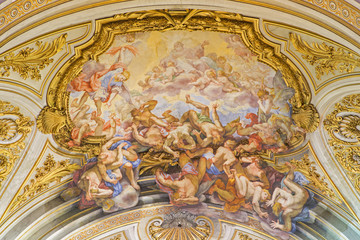 Naklejka premium Rome - Fall of the Rebelious Angels fresco