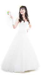 Fototapeta na wymiar bride isolated on white