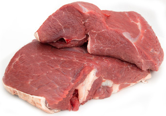 fresh meat on white background