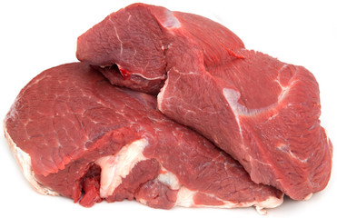 fresh meat on white background