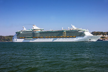 Luxury cruise ship, Lisbon, Portugal