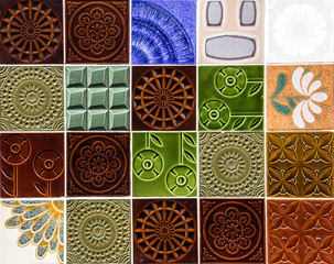 Collage ceramic tile on Lisbon street