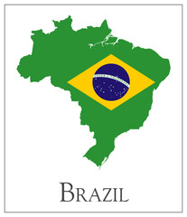 Brazil flag map
