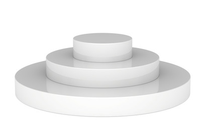 Empty podium. 3d render on a white background