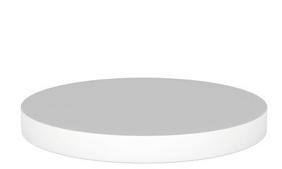 Round single podium isolated on a white background