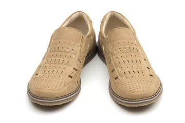 male shoes on the white background