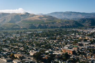View of Ventura and distant mountains from Grant Park, in Ventur