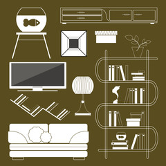 set of furniture for the interior