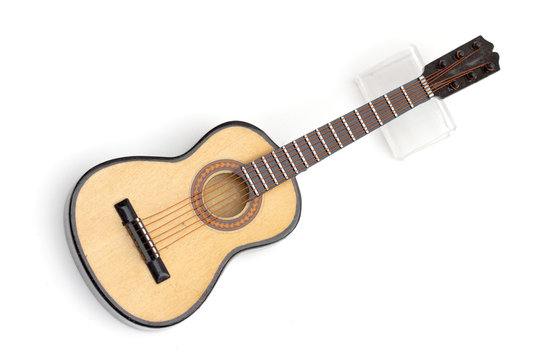guitar on the white background
