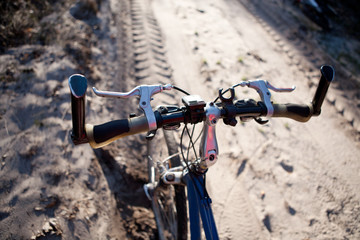 Fototapeta na wymiar handlebar of a bicycle