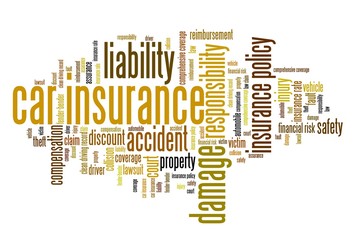 Car insurance - word cloud concept