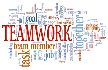 Teamwork - word cloud concept