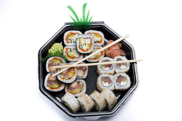 assortment sushi in box
