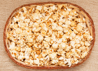 popcorn in the basket