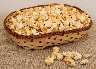 popcorn in the basket